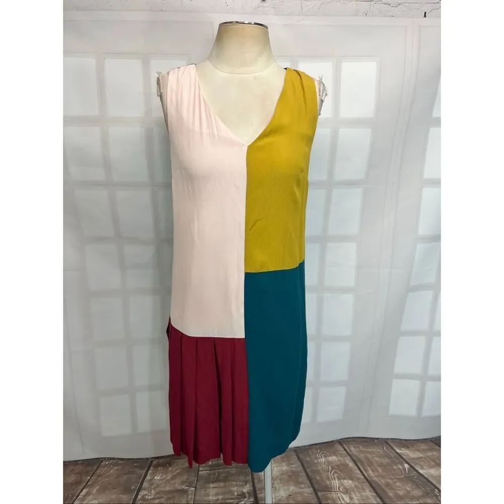 HD in Paris Anthropologie Jules colorblock shift dress size 4